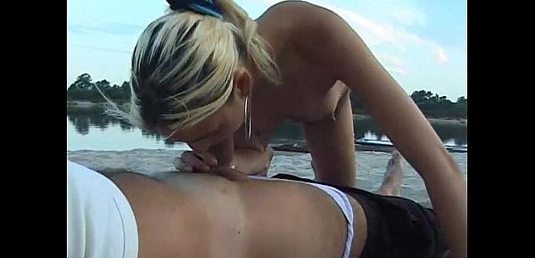  Sex with a cutie girl on the lake